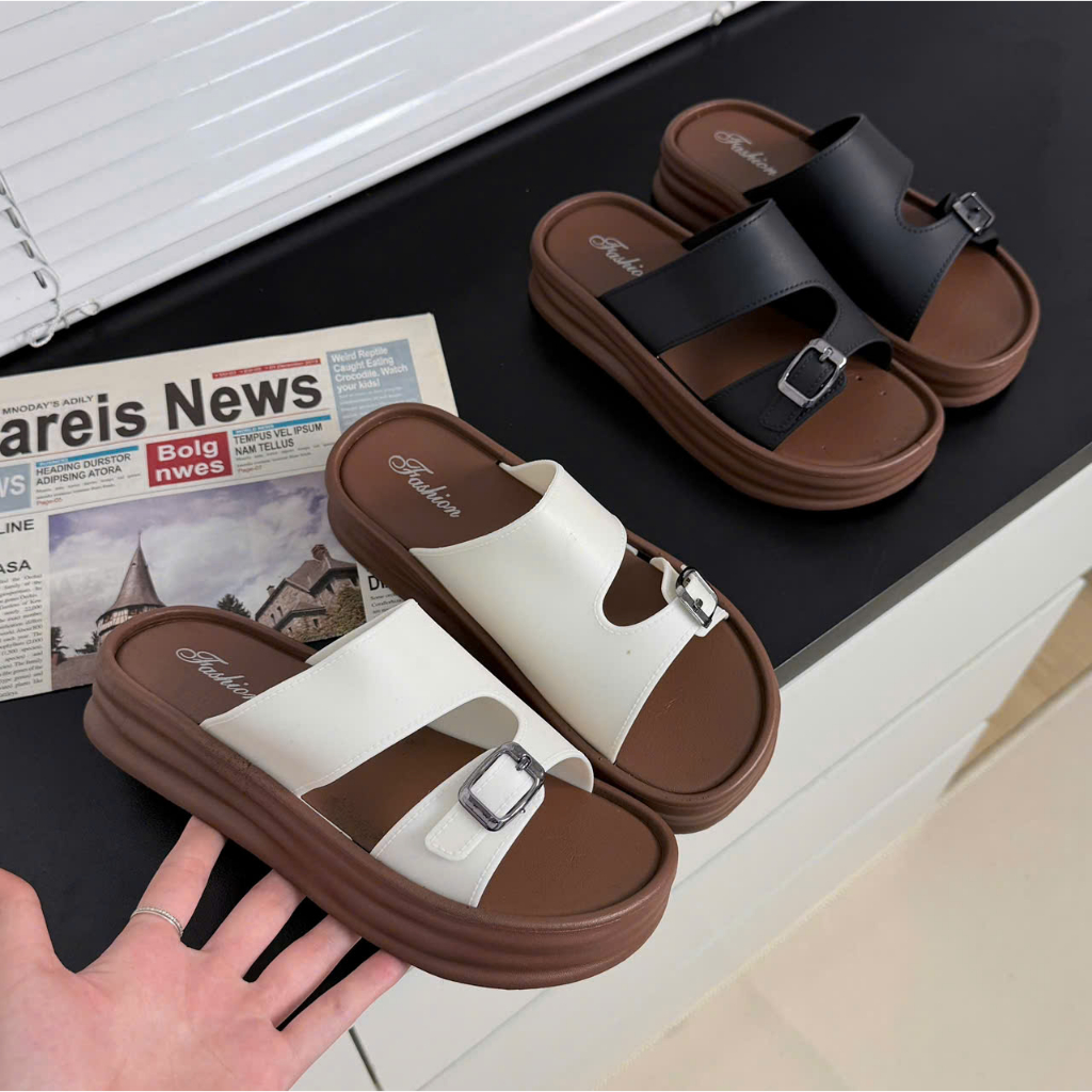 Dép Nữ Đế Bánh Mì 5cm Quai Ngang BBO Cao Cấp, Sandal Nữ Êm Nhẹ Dễ Phối Đồ Hot Trend 2026 | Tiệm giày Quỳnh Anh