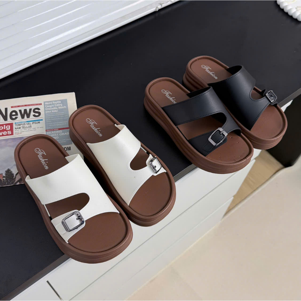 Dép Nữ Đế Bánh Mì 5cm Quai Ngang BBO Cao Cấp, Sandal Nữ Êm Nhẹ Dễ Phối Đồ Hot Trend 2026 | Tiệm giày Quỳnh Anh