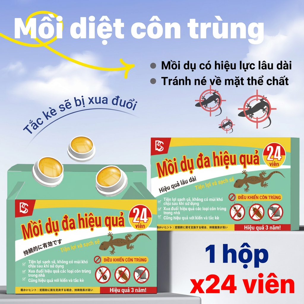 🦎 Cô đặc 10 lần, thằn lằn biến mất ngay! 🦎 Thuốc diệt thằn lằn 24 viên, xua thằn lằn, giải quyết thằn lằn trong nhà