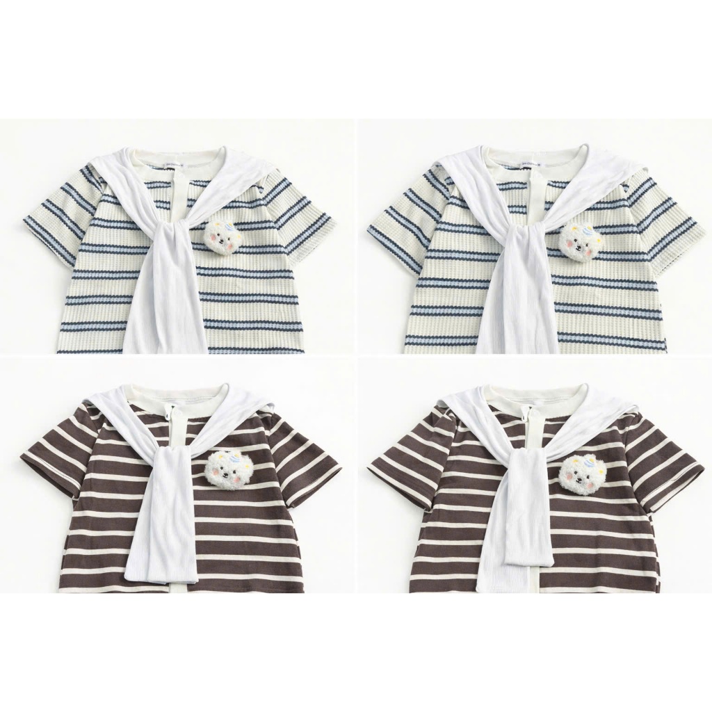 [TẶNG KHĂN DEAL HỜI] Áo babytee kẻ kèm khăn mẫu mới kẻ hàn quốc xinh xắn hottrend 2026 cho phong cách thời trang hiện đạ