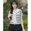 Áo babytee kẻ kèm khăn mẫu mới kẻ hàn quốc xinh xắn hottrend 2026 cho phong cách thời trang hiện đạ