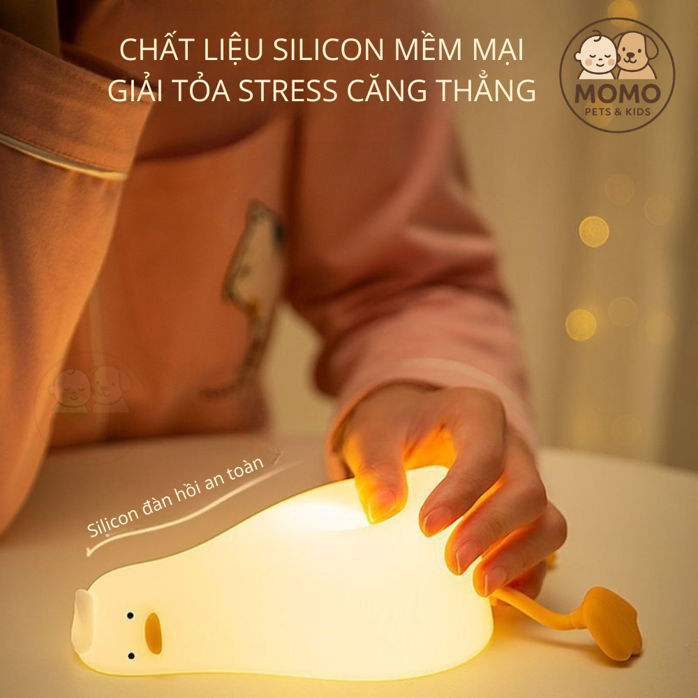 Đèn ngủ hình vịt ngọt ngào ngủ bằng silicon mềm có sạc USB Trẻ Em Kid Trang Trí Phòng Ngủ Quà Tặng Sinh Nhật