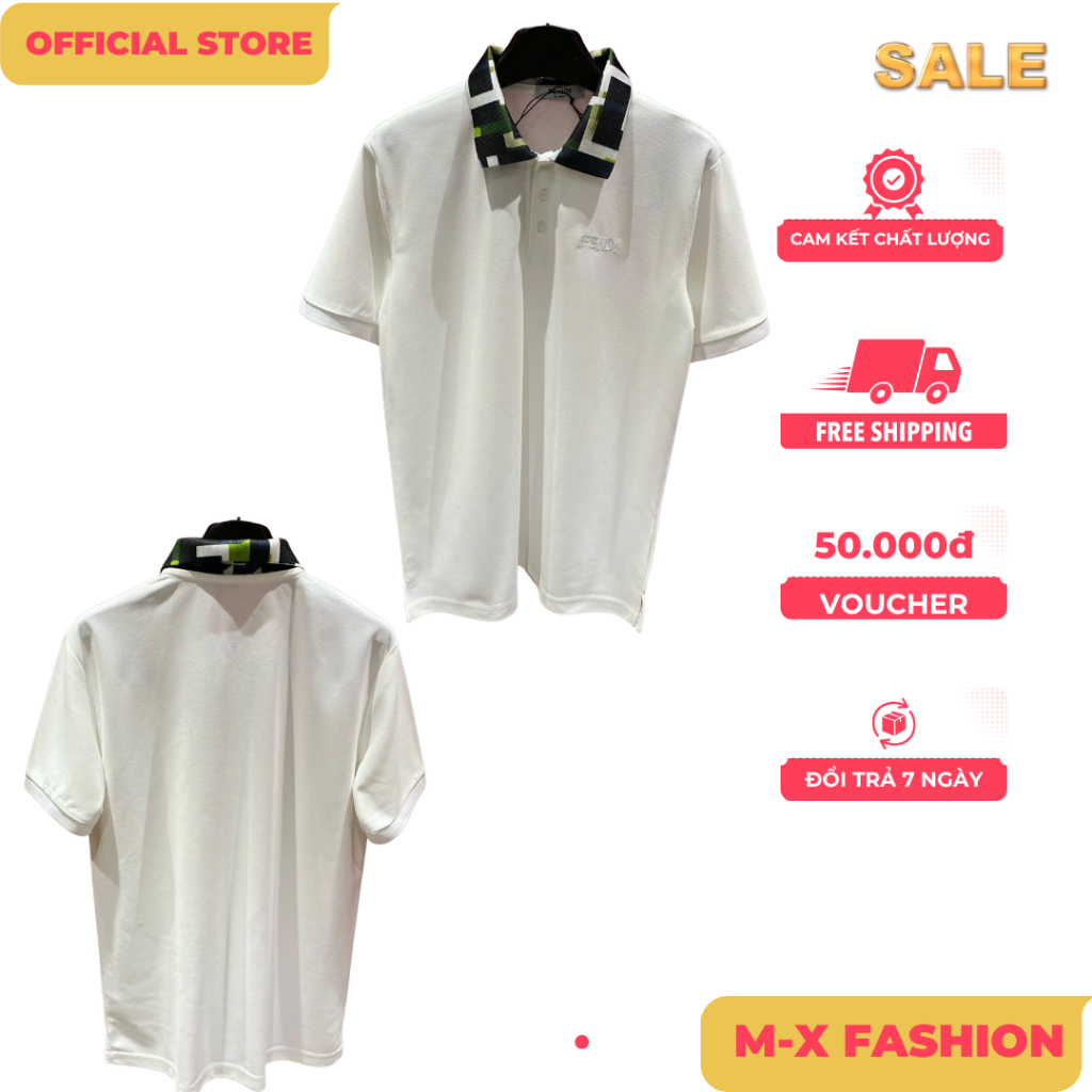 ÁO polo nam cổ tròn họa tiết tay ngắn phong cách trẻ trung chuẩn from