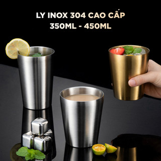 Ly Inox 304 Cao Cấp ANREE 2 Lớp - Cốc Uống Bia, Cafe, Trà 350ml/450ml