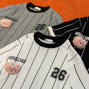 Áo thun Babytee Fom vừa số 26 Kẻ sọc phối viền cổ tay chất thun tăm mềm mịn 2026