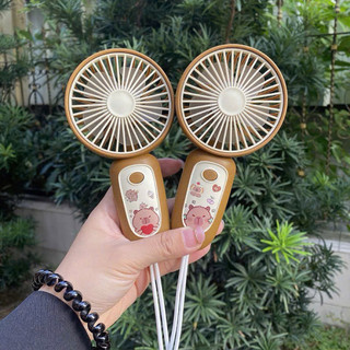 QUẠT CẦM TAY MINI Capybara, Dễ Thường kèm dây sạc - Quạt mini cho bé cầm tay nhiều màu