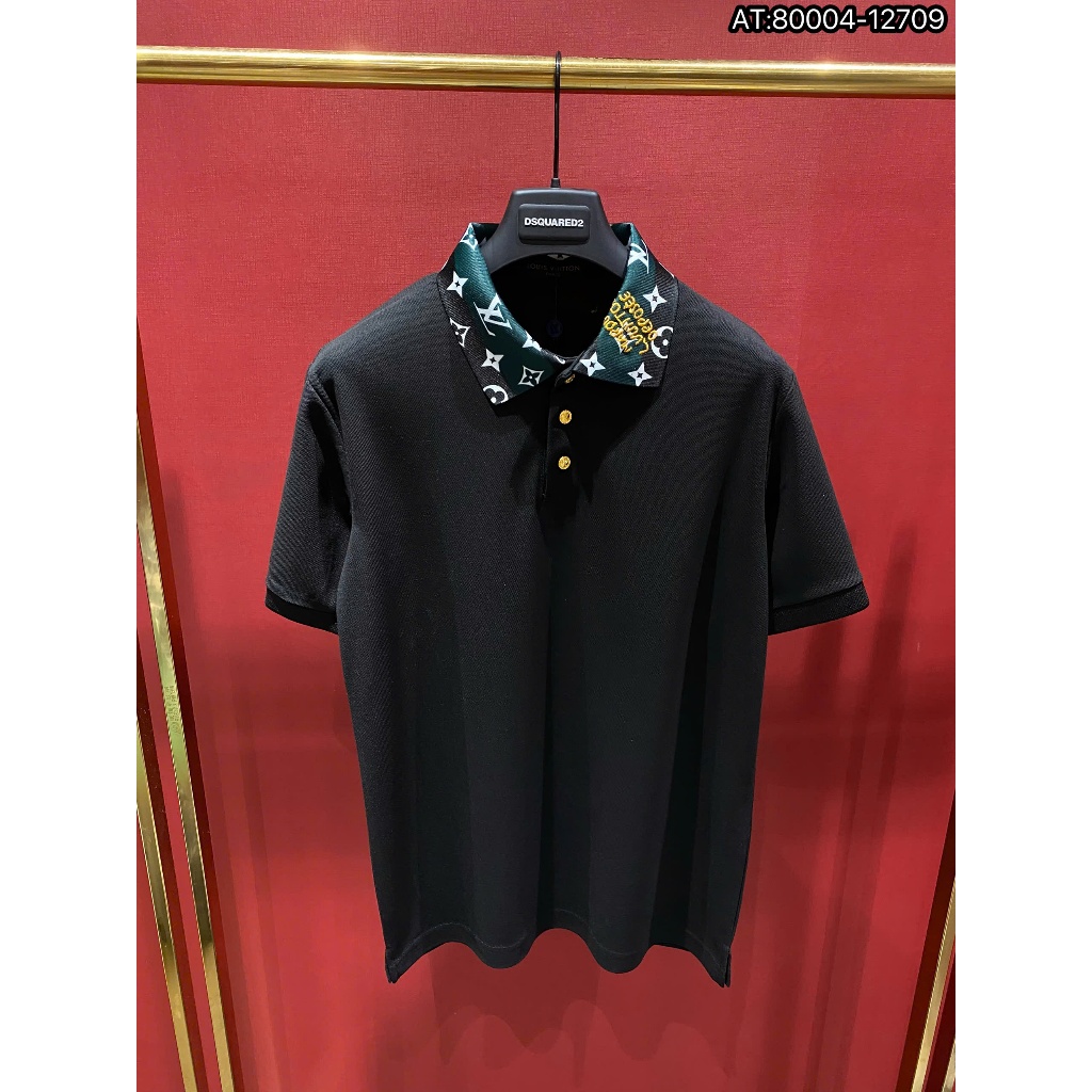 ÁO polo nam cổ tròn họa tiết tay ngắn phong cách trẻ trung chuẩn from