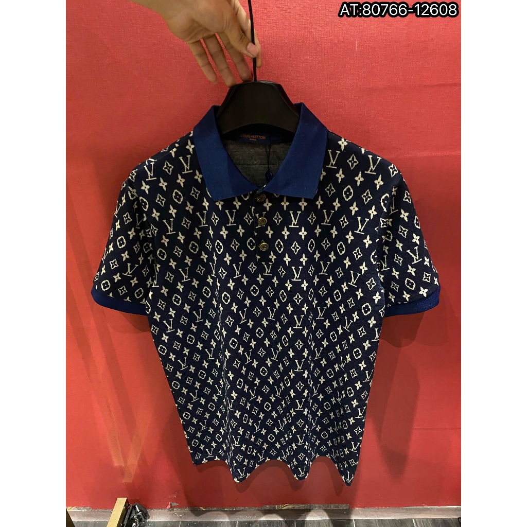 ÁO polo nam cổ tròn họa tiết tay ngắn phong cách trẻ trung chuẩn from