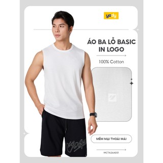 [EASY OFFICE] Áo ba lỗ nam YODY áo tanktop basic vải thoáng mát cả ngày MCTA26A001