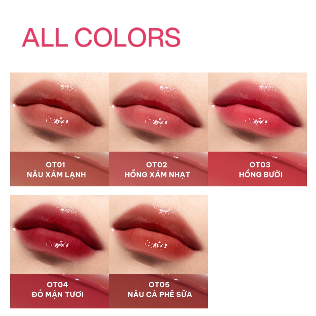 COMBO 2 Son Tint One Shot INTO YOU Lên Màu Đậm Nét, Nhẹ Tênh Bám Môi 2.2g