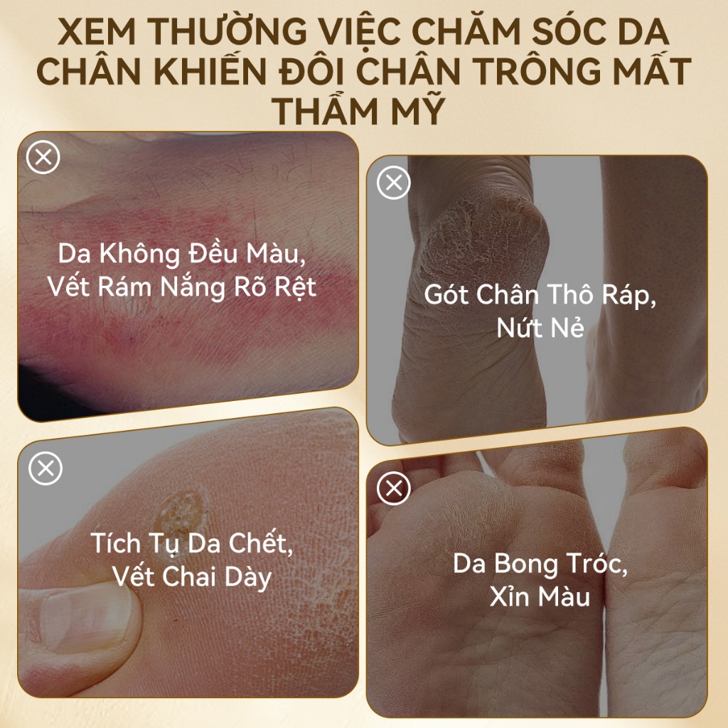 LANBENA Cặp mặt nạ chân  vitamin C (40g) - dạng lột tẩy tế bào chết làm giảm thâm và nếp nhăn dưỡng trắng da mịn màng