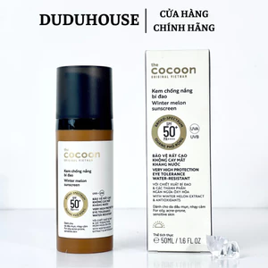Kem Chống Nắng Cocoon Bí Đao Quang Phổ Rộng Winter Melon Sunscreen SPF50+ PA++++ 50ml Duduhouse