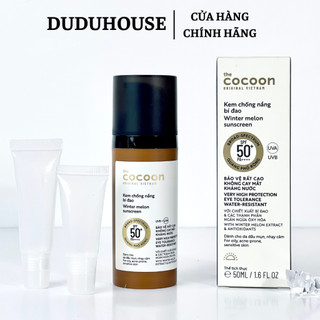 Kem Chống Nắng Cocoon Bí Đao Quang Phổ Rộng Winter Melon Sunscreen SPF50+ PA++++ 50ml Duduhouse