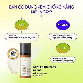 Kem Chống Nắng Cocoon Bí Đao Quang Phổ Rộng Winter Melon Sunscreen SPF50+ PA++++ 50ml Duduhouse