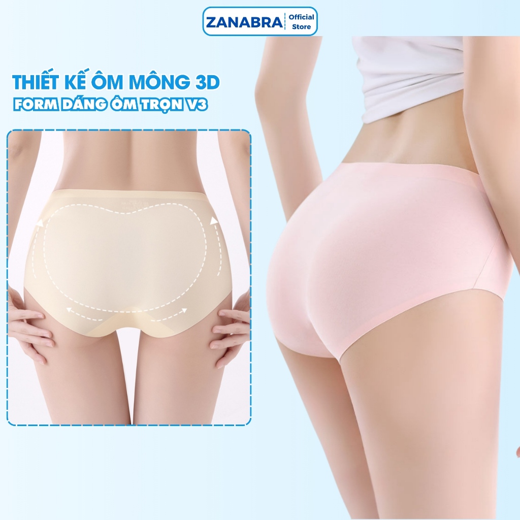 Quần Lót Nữ Đúc Su ZANABRA Không Đường May Siêu Mỏng Mát Co Giãn 4 Chiều Nhiều Màu L840