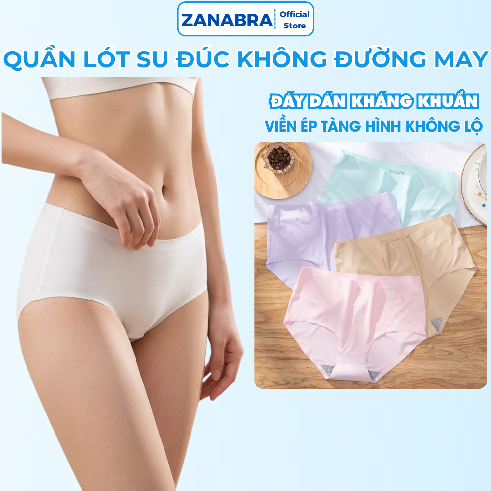 Quần lót nữ đúc su cạp vừa - Quần lót su đáy dán chắc chắn, thấm hút tốt ZANABRA L840