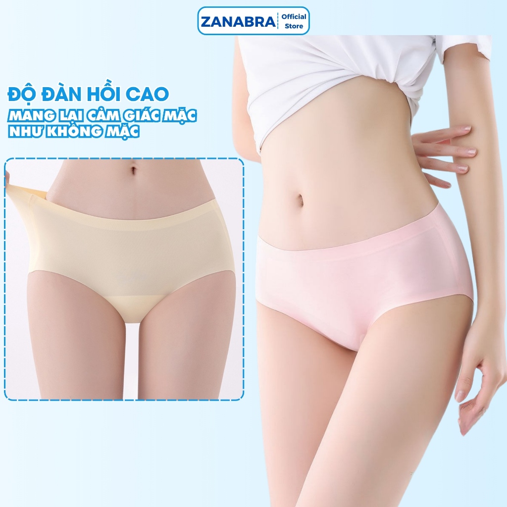 Quần Lót Nữ Đúc Su ZANABRA Không Đường May Siêu Mỏng Mát Co Giãn 4 Chiều Nhiều Màu L840