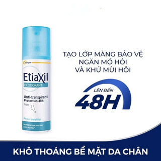 Xịt Ngăn Khử Mùi Mồ Hôi Chân Etiaxil Déodorant Anti-Transpirant 48h Pieds Chính Hãng 100ml - Bebeau