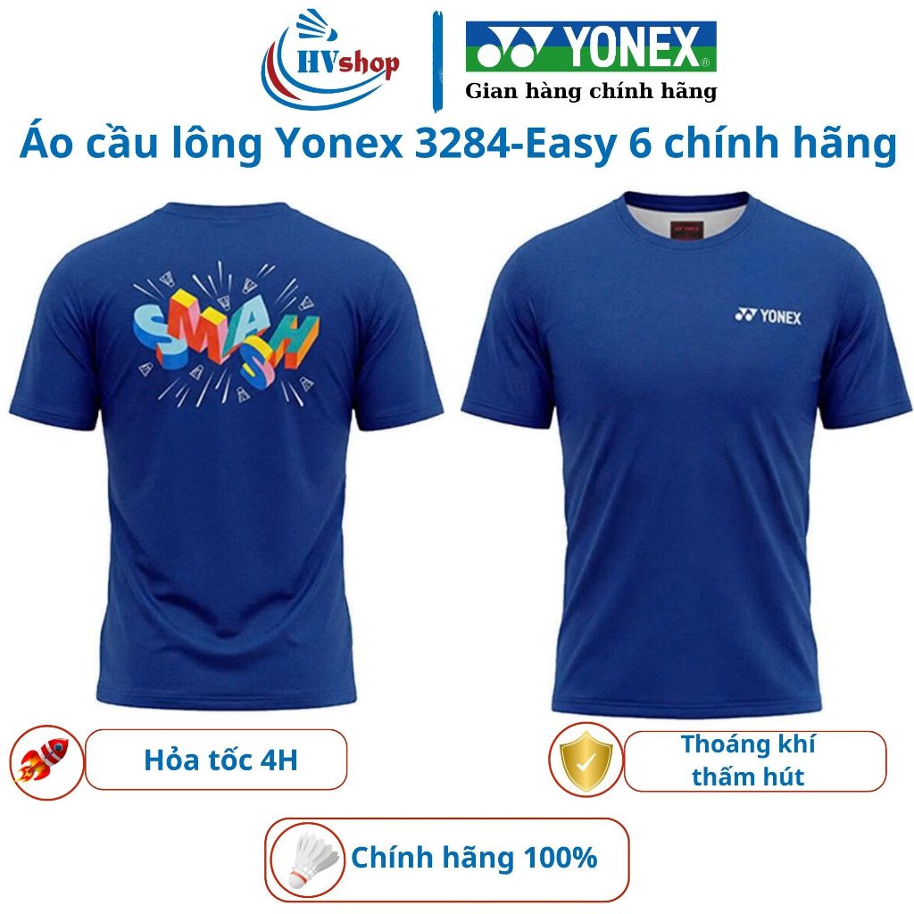 Áo cầu lông Yonex chính hãng 3284-Easy 6, chất thấm hút mồ hôi, thoáng khí - HVShop