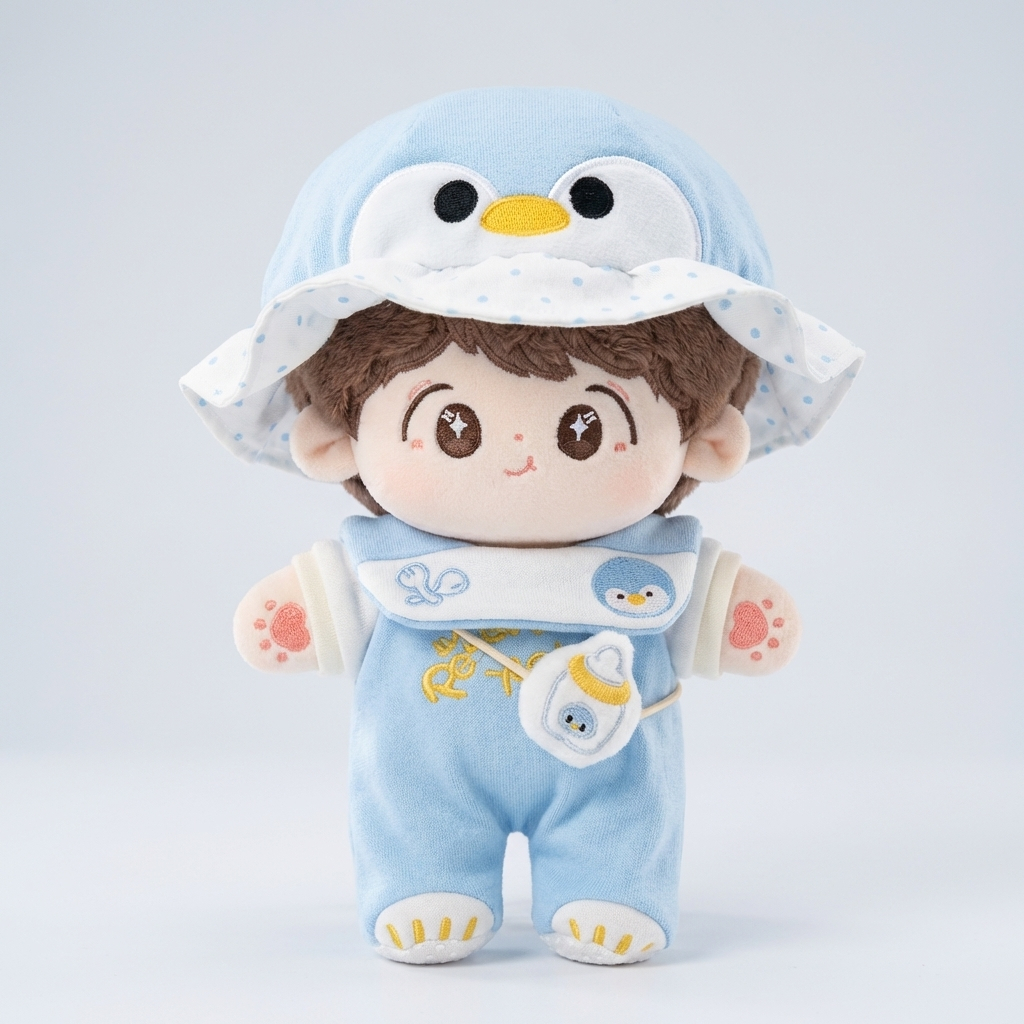 Búp bê bông 20cm, đồ chơi nhồi bông trẻ nhỏ, phụ kiện quần áo búp bê siêu dễ thương, gấu bông búp bê decor, sưu tầm.