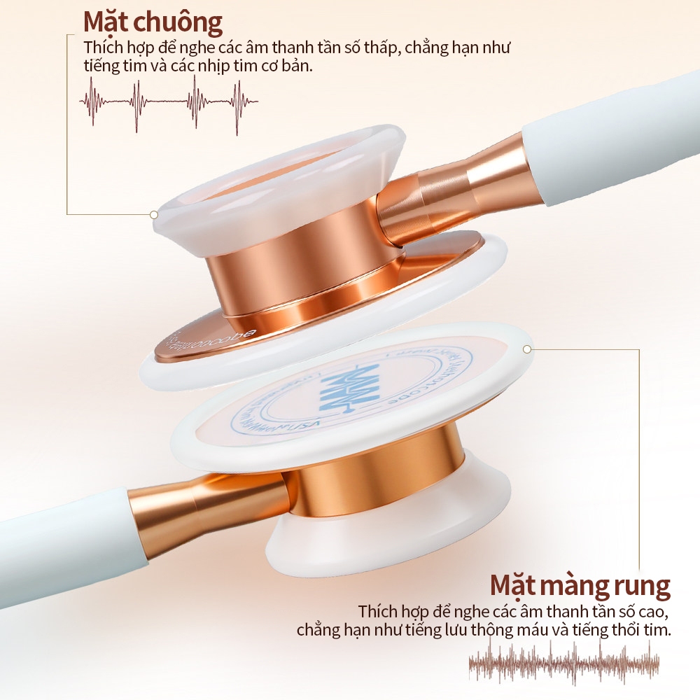 Ống Nghe Y Tế MaiWieel U2 Hai Mặt Siêu Nhẹ Nhỏ Gọn Chuyên Nghiệp Bác Sĩ Sinh Viên