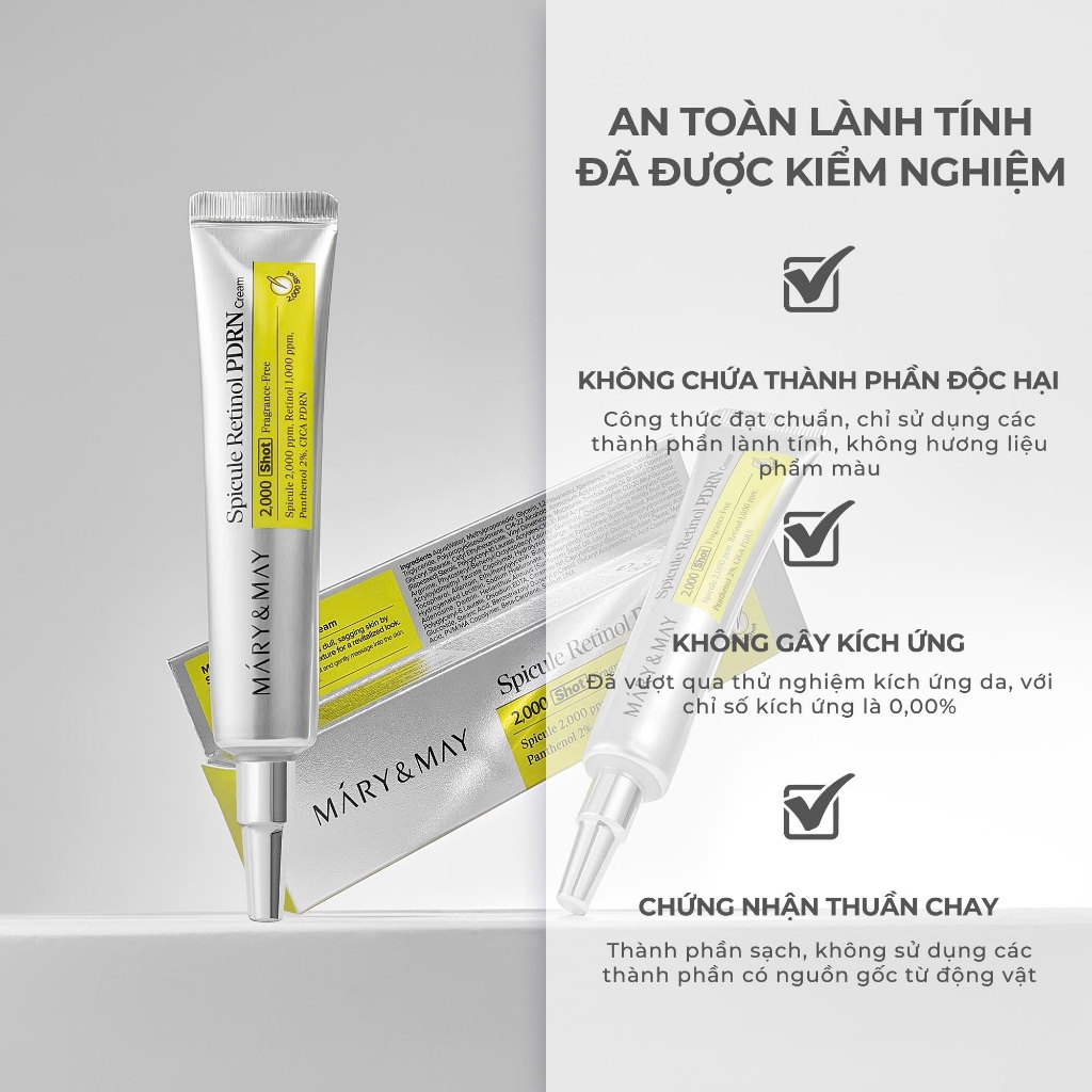 Kem Dưỡng Retinol Spicule 2000 shot Mary&May 15g | BigBuy360 - bigbuy360.vn