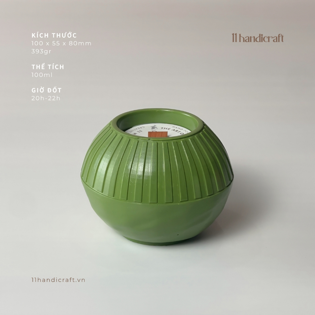 Nến Thơm Quà Tặng Sinh Nhật Sáp Đậu Nành Thiên Nhiên Decor Handmade Kơ Nơm 11 Handicraft