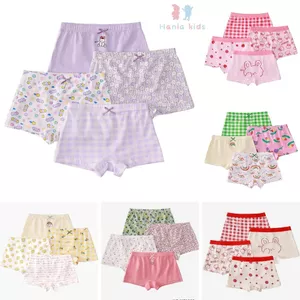 Quần Lót Bé Gái, Combo 4 Quần Chip Bé Gái Họa Tiết Đáng Yêu Chất Liệu Cotton Thun Lạnh Mát Mẻ