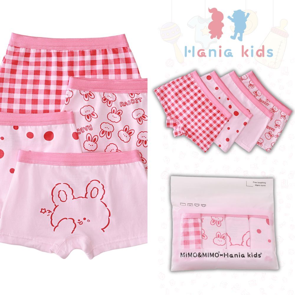 Quần Lót Bé Gái, Combo 4 Quần Chip Bé Gái Họa Tiết Đáng Yêu Chất Liệu Cotton Thun Lạnh Mát Mẻ