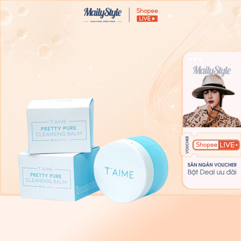 T26_  (Date t8/2027) Sáp Tẩy Trang T'AIME PRETTY PURE CLEANSING BALM 100gr