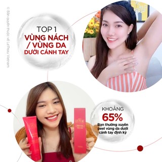 Peel Body Tẩy da chết trắng da mờ thâm, dưỡng trắng, kem dưỡng ẩm 150gr LEPEAU