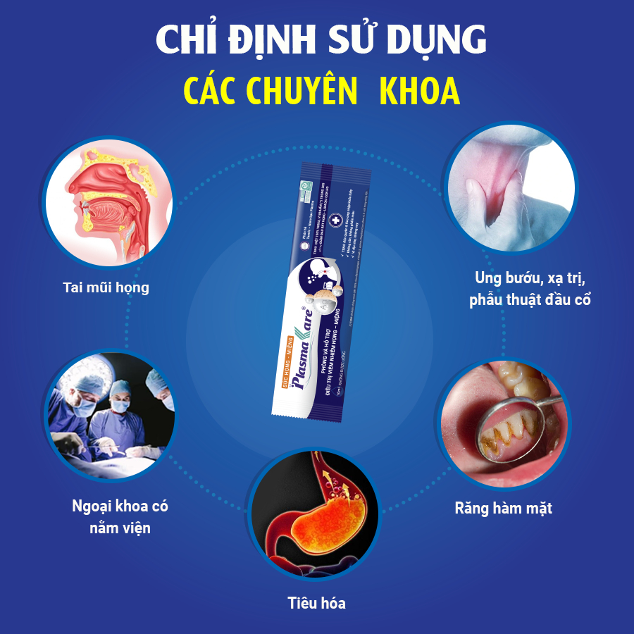 Súc Họng Miệng Nano Bạc PlasmaKare (Hộp 25 túi*10ml) Kiểm Soát Nhiễm Trùng Miệng Họng