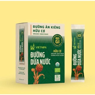 Đường Dừa Nước Hữu Cơ Cô Đặc Vietnipa (Hộp 10 Gói & Hộp 30 Gói) - Giàu Khoáng Chất, Chỉ Số Đường Thấp - Natural Market