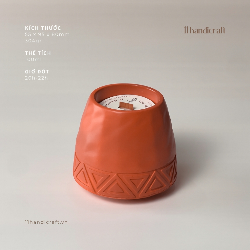Nến Thơm Quà Tặng Sinh Nhật - Sáp Đậu Nành Thiên Nhiên Decor Handmade Rông Tơ Nao 11 Handicraft