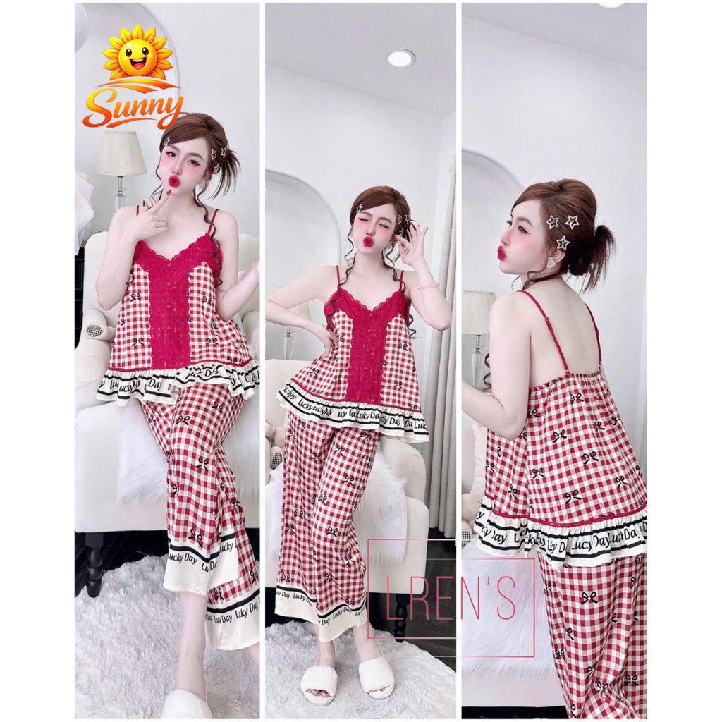 (9/04/2026)Set áo dây quần lửng phom 9 tấc(80cm)lụa latin mềm mát