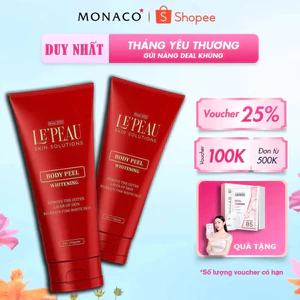 Peel Body Tẩy da chết trắng da mờ thâm, dưỡng trắng, kem dưỡng ẩm 150gr LEPEAU