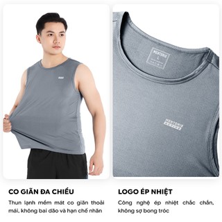 Áo Tanktop Nam MENTORIS Vải Thun Lạnh, Form Suông, Co Giãn Thoáng Mát, Vận Động Thoải Mái MTT01