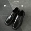 Giày Mũi Vuông The Square Toe Derby LEMANS Black ĐV01.1 - Da Bò, Đế cao su 4cm, BH 24 tháng