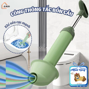 Cây thông thụt bồn cầu GADI, dụng cụ thông tắc nghẽn nâng cấp bằng khí nén cực mạnh tiện dụng cho gia đình