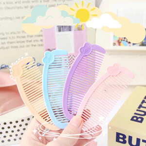 Lược Chải Tóc Mini Hình Trái Tim Xah Lam Dễ thương, Nhỏ Gọn, Răng Lược Mềm Mại