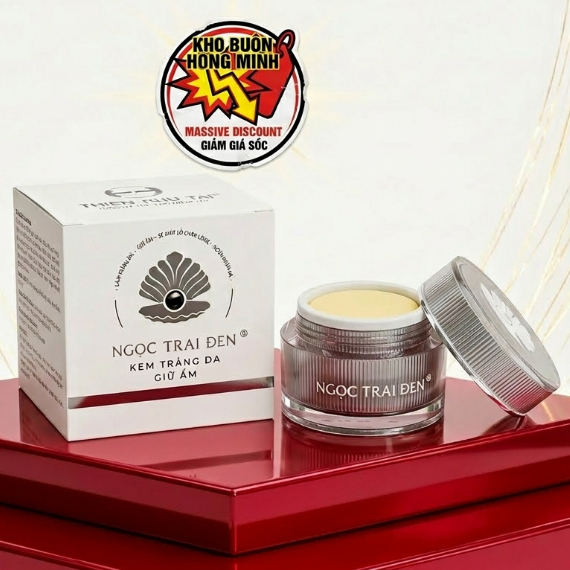 Kem Trắng Da Ngọc Trai Đen, Dưỡng Da Sáng Mịn Màng, Đàn Hồi Da, Căng Bóng (Trắng)