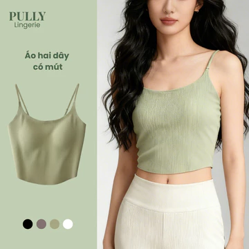 Áo 2 Dây Nữ Có Mút Ngực, Áo 2 Dây Nữ Dáng Croptop PULLY LINGERIE BRA03