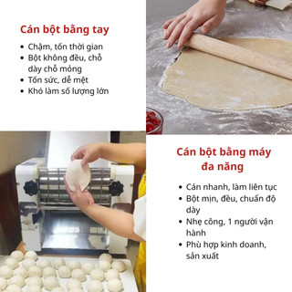 Máy Cán Bột Công Nghiệp 30cm  – Cán Bột Mì, Bánh Bao, Đa Năng, Năng Suất Cao,Cho Nhà Hàng, Quán Ăn -VILUMI