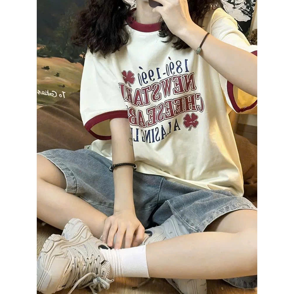 Áo thun nữ dáng vừa mặt hè mát mẻ JULY FASHION, Áo thun cotton nữ, chất 2c dày dặn thấm mồ hôi, mặc mát