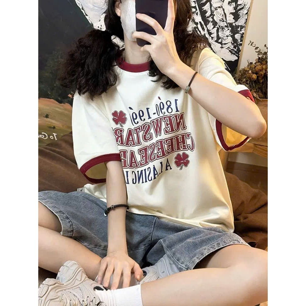 Áo thun nữ dáng vừa mặt hè mát mẻ JULY FASHION, Áo thun cotton nữ, chất 2c dày dặn thấm mồ hôi, mặc mát