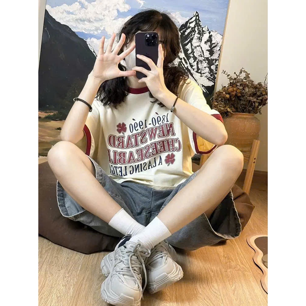 Áo thun nữ dáng vừa mặt hè mát mẻ JULY FASHION, Áo thun cotton nữ, chất 2c dày dặn thấm mồ hôi, mặc mát
