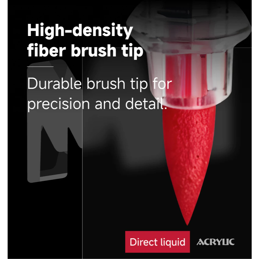 MW Bộ bút dạ lỏng Acrylic đầu cọ mềm 12/24/36/48/60 màu - Dụng cụ học tập văn phòng phẩm cho học sinh,Bút Maker