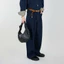 Quần Jeans Ống Rộng DINOMAN Bền Bỉ Đứng Form Ống Suông Hack Dáng Xếp Ly Chun Lưng Sau Co Giãn QDS011