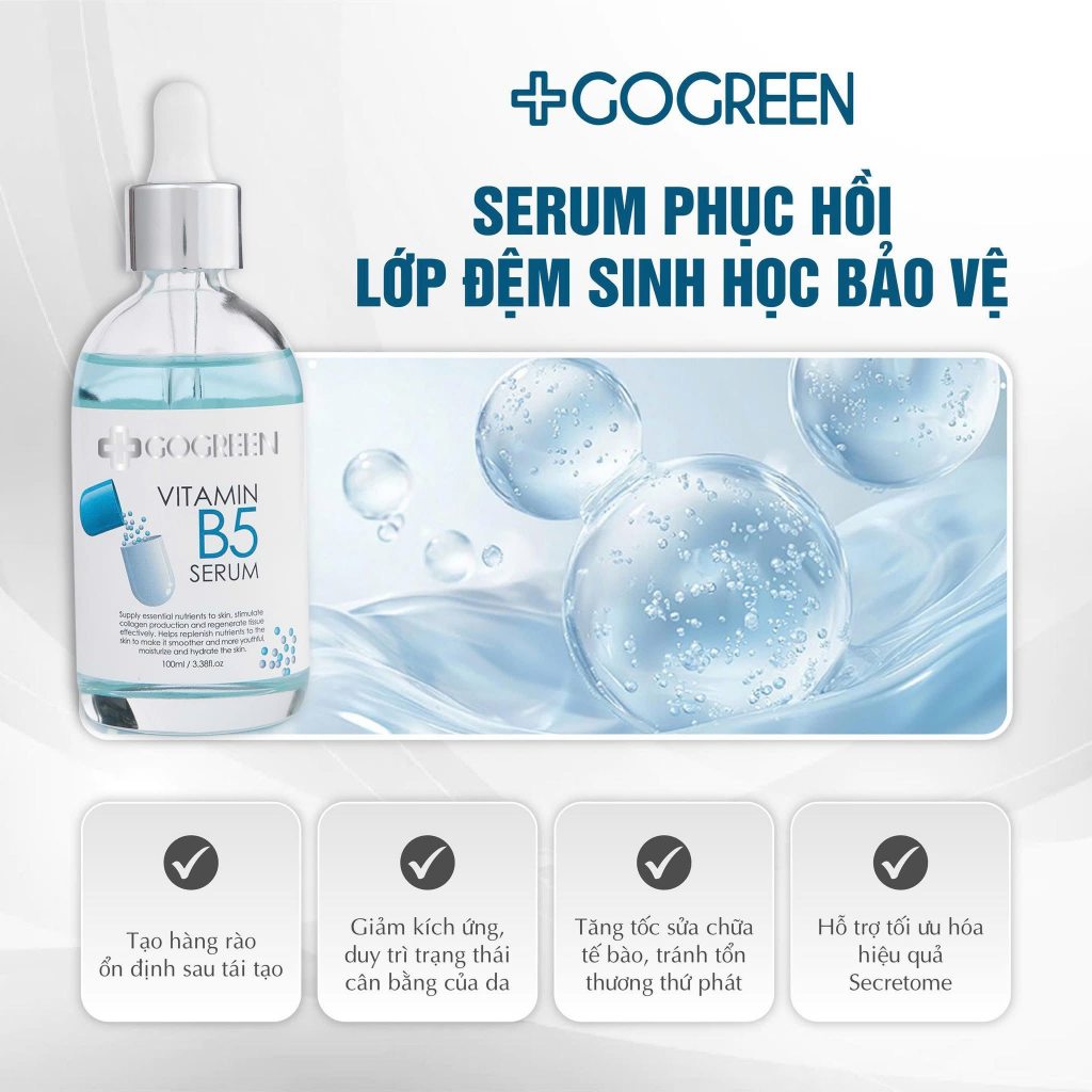Serum phục hồi b5 Gogreen cho da mỏng yếu