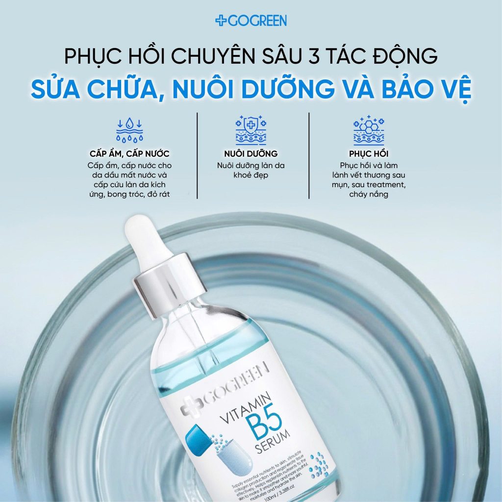 Serum phục hồi b5 Gogreen cho da mỏng yếu